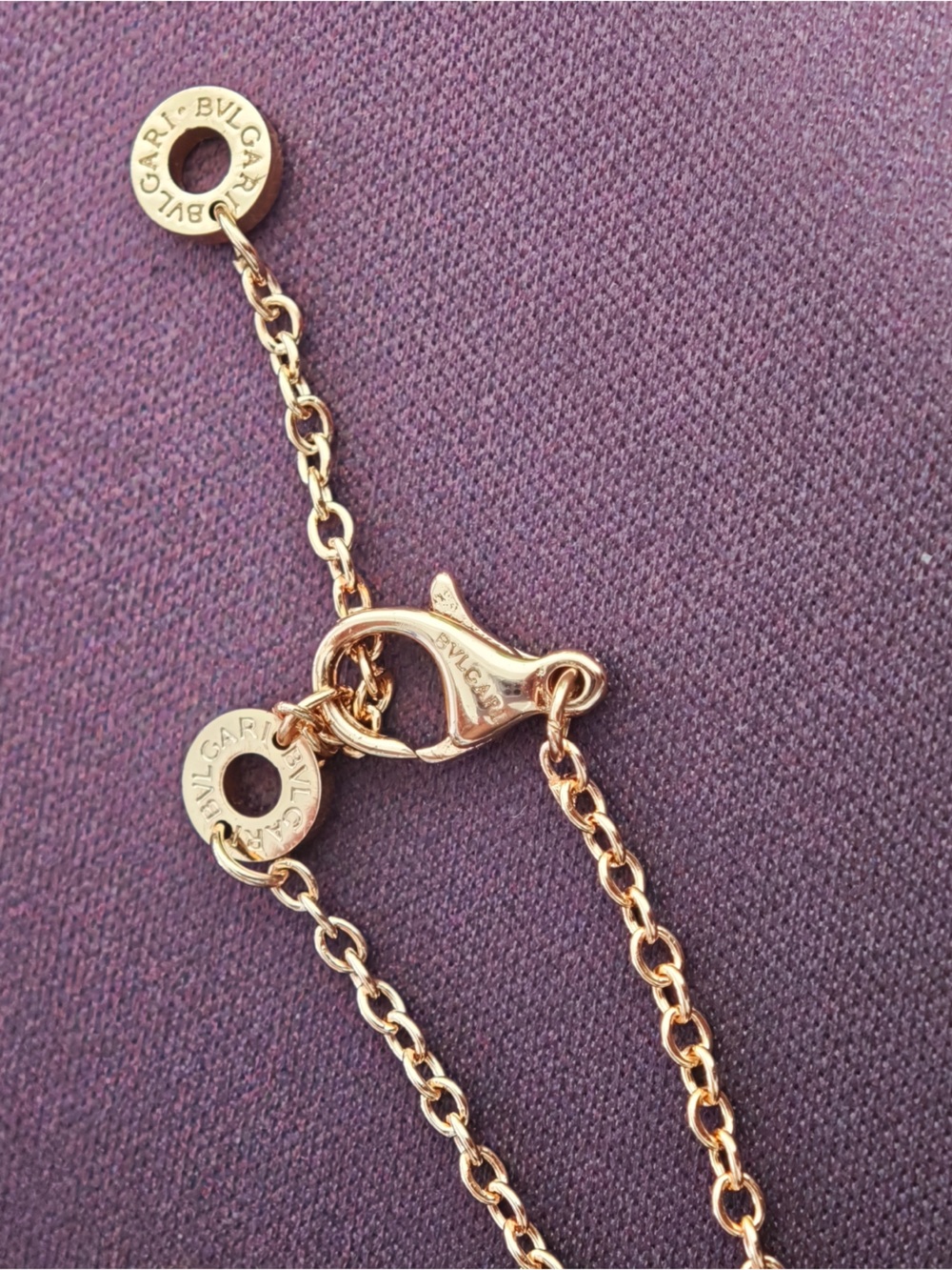 Bulgari Gold-Tone Necklace with Mint Green Ceramic Pendant - Picture 8 of 9